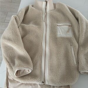 Varley Cream Sherpa Jacket